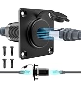 Waterproof RJ45 Pass Through Wall Socket for Starlink Gen3/ Mini, CAT6 Ethernet Female to Female ...