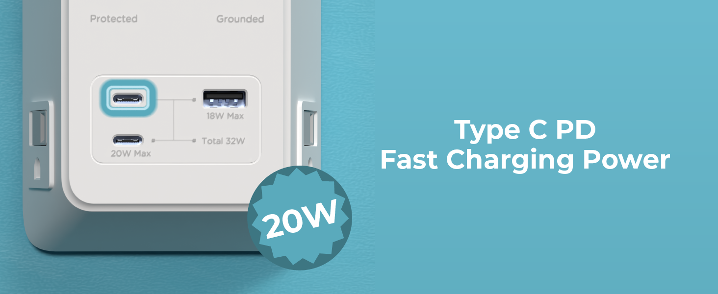 Type C PD Fast Charging Power