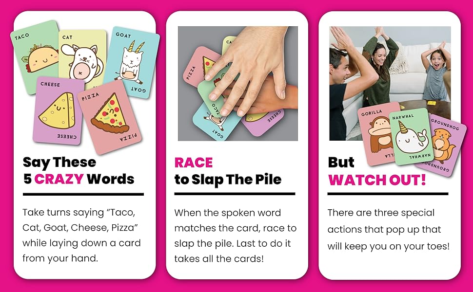 fun for the whole family, wild fun, slap the card