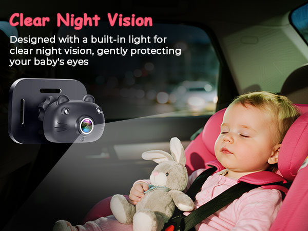 baby car camera for 2 kids