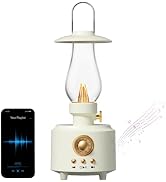 Dexmary Vintage Kerosene Table Lamp, Waterproof Vintage Bluetooth Speaker with Light, AUX/TF Card...