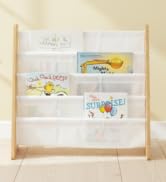 Humble Crew Kids Bookshelf, 4-Tier Front-Facing Book Display Organizer, Montessori Toddler Bookca...
