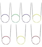 Katech 32 inch (80cm) Circular Knitting Needles Set, 2.75mm-5.00mm Stainless Steel Knitting Needl...