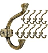 WEBI Rustic Coat Hooks Wall Mount,Cast Iron Vintage Wall Hooks for Hanging,Heavy Duty Antique Dec...