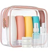 PACKISM TSA Approved Travel Bottles - 9 Pack Leakproof 3oz Silicone Travel Bottles for Toiletries...