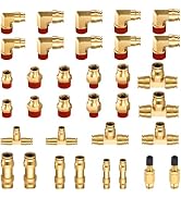 Taiidaues 34Pcs Brass DOT Air Brake Line Fittings Assortment 1/4" 3/8" 1/2" Push to Connect Air f...