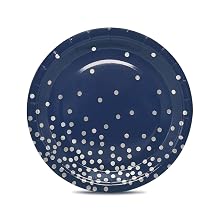 navy party plates