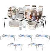 DPZM Expandable Storage Shelf, Pantry Organizers and Storage, Adjustable Rustproof Metal Wire Spi...