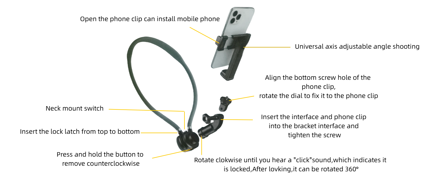 Hands Free POV/Vlog Chest Camera Phone Holder