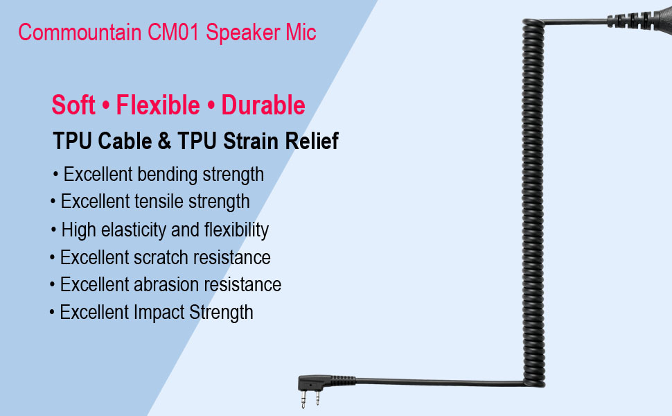 cable of CM01-K2P speaker mic