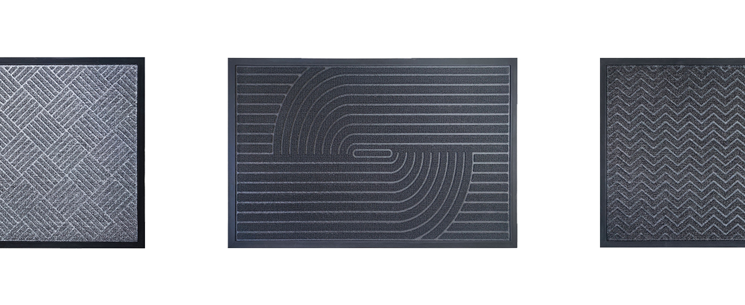 Door mat design display: woven, nebula and fold line