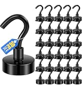 LOVIMAG Magnetic Hooks,30Lbs Magnets with Hooks for Cruise, Black Magnetic Hooks for Hanging, Fri...