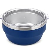 Sursip 32oz Double-Wall Insulated Stainless Steel Bowl with Lid | Reusable Lunch Salad Container ...