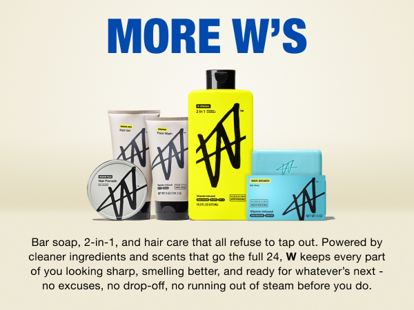 More W's - bar soap, 2-in-1 and hair care