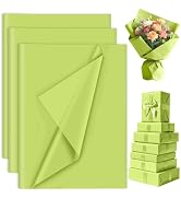 60 Sheets Bright Lime Tissue Paper Bulk, PLULON Gift Wrapping Tissue Paper for Packaging 14 x 20 ...