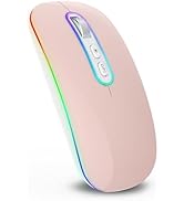 cimetech Bluetooth Mouse, Wireless Rechargeable Mouse (Pink)