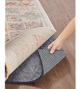 Veken Non Slip Cushioned Rug Pad Gripper 8 x 10 Ft, Felt and Silicone Backing, 1/4 inch Thick, Ca...