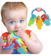 Nuby Ice Gel Teether Keys - Silicone Soothing Baby Teether Toys for Infants - Gentle for Sore Gum...
