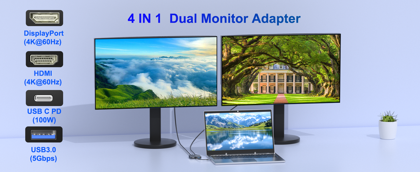 usb c dual monitor adapter