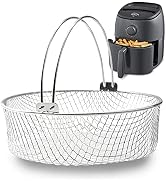 Air Fryer Basket, Steamer Basket, 304 Stainless Steel Mesh Basket for Air Fryer, Air Fryer Access...