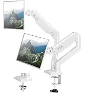 Dual Monitor Arm Desk Mount Fits 13 to 32 inch Computer Screens, Holds 4.4 to 22lbs Display VESA ...