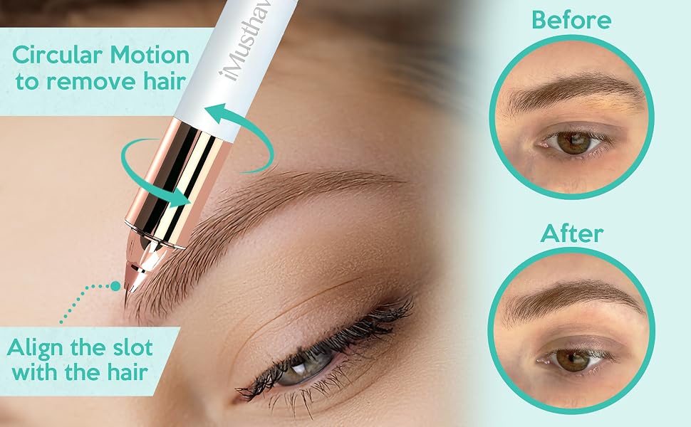 Align the slot with the hair