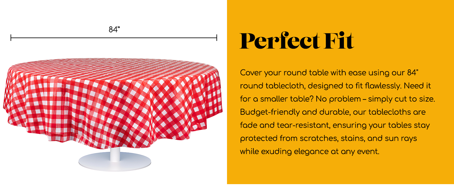 Grandipity Plastic Table Cloth GINGHAM RED