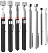 8Pcs Magnetic Pickup Tool Telescoping Magnetic Grabber Tools 1.5/3/10/15LB Capacity Stainless Ste...