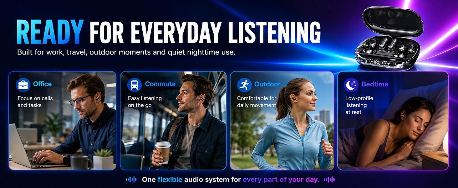 3-in-1 Bluetooth Wireless Earbuds