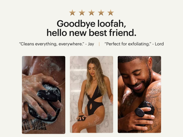 manscaped silicone body scalp buffer shower head dome scrubber bodywash loofah shampoo