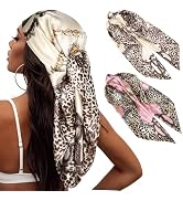MaopaoBeauty 2PCS Head Scarf for Women's Hair 35" Square Head Scarf