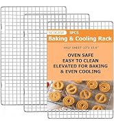 SCDGRW Cooling Rack forCooking and Baking 3-Pack, 10"x16" Stainless Steel Wire Rack, Oven Safe 50...