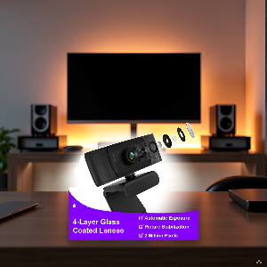 A sleek and modern workspace with a laptop and the product in focus.