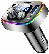 LIHAN FM Transmitter for Car Bluetooth Adapter 5.4,48W PD+QC Fast Charging,Hands-Free Calling,Str...