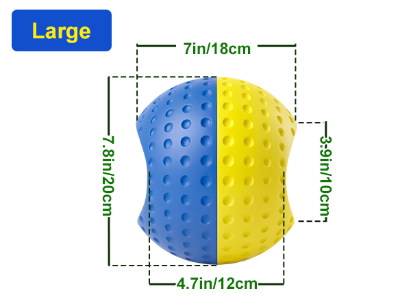 Yellow&blue golf training ball size
