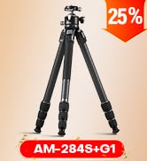 SIRUI Professional Travel Carbon Fiber Tripod 20kg/44lbs Load, Max Tube Dia 29.44mm, Max 128cm/50...