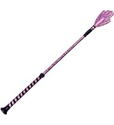 Jeffers Equine Glitter Hand Bat – 20 Inch Horse Riding Crop Stick with Black Grip Handle for Eque...
