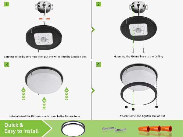 Flush Mount LED Ceiling Light Fixture