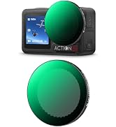 K&F CONCEPT Push in Fit Variable ND2-32 Filter Compatible with DJI Osmo Action 5 Pro, Neutral Den...