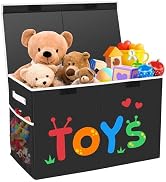 Mabahoo Large Toy Box with Lid, Collapsible Sturdy Collapsible Sturdy Toys Storage Organizer Ches...