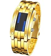 Wrist Watches Men's LED Digital Watch Fashion Classic Waterproof Stainless Steel Watches Black