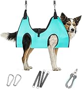 ATESON Dog Grooming Hammock - Upgrade Pet Grooming Harness for Nail Trimming (L 50lb), Dog Sling ...