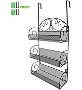 Giftgarden 3 Tier Over The Door Spice Rack, Wall Mount Hanging Spice Organizer for Cabinet Pantry...