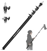 NEEWER 7.9ft/240cm Air Cushion Boom Pole, 4 Section Telescopic Foldable Portable Boom with 1/4