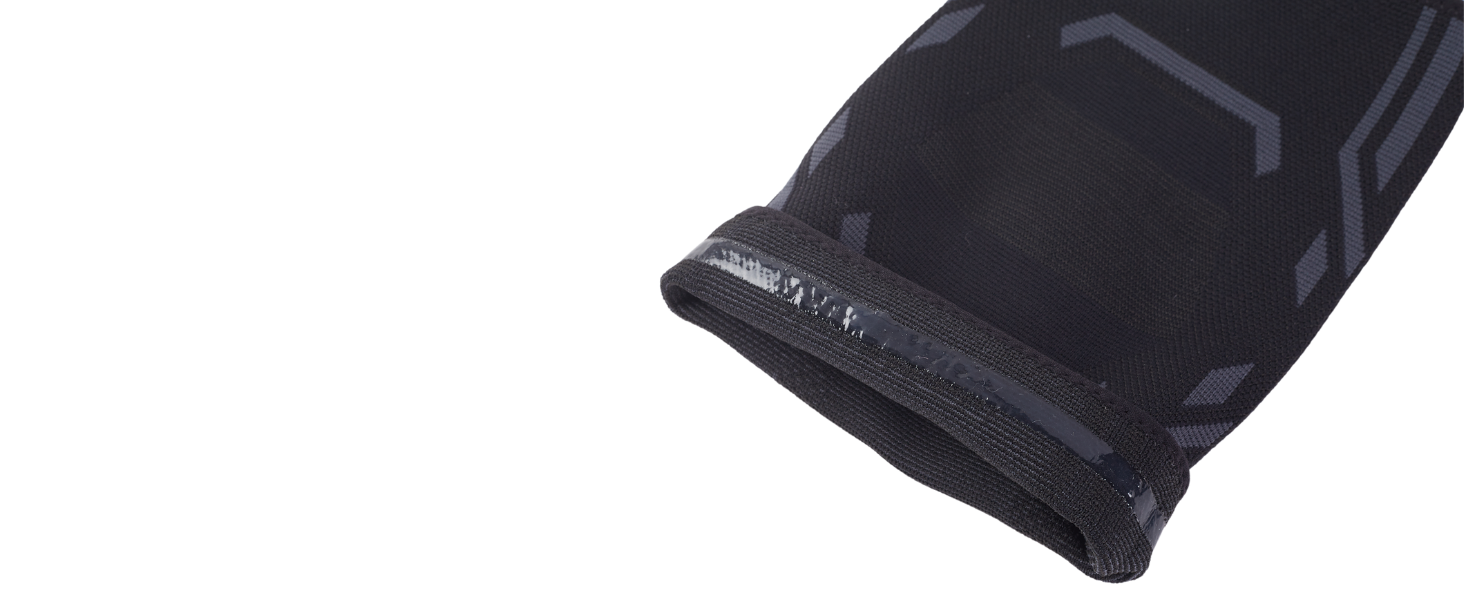 Close up of the silicone lining on the BODYPROX knee sleeves