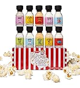 Thoughtfully Gourmet Popcorn Seasoning Sampler Kit, 10 Flavors - Kettle Corn, Garlic Parmesan, Ba...