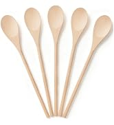 Wooden Spoons for Cooking, MORGLES 5PCS 14-Inch Long Mixing Spoons | Handle Wooden Kit for Stirri...