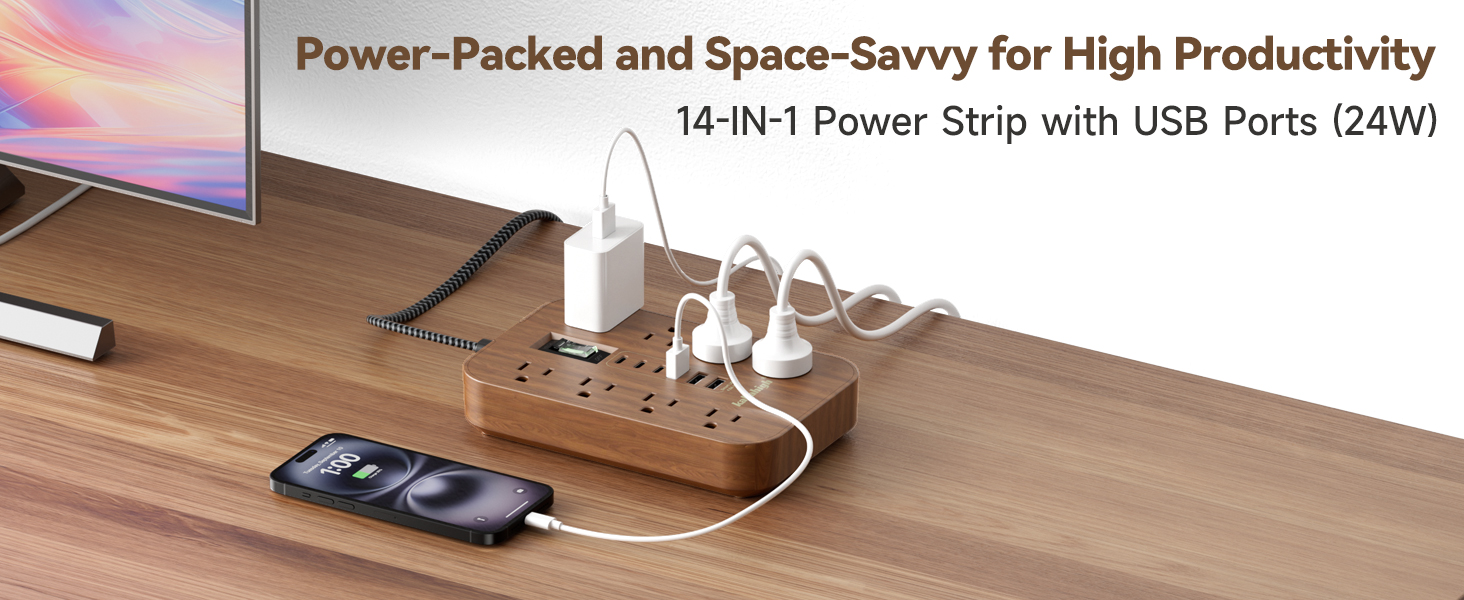 Walnut Extension Cord