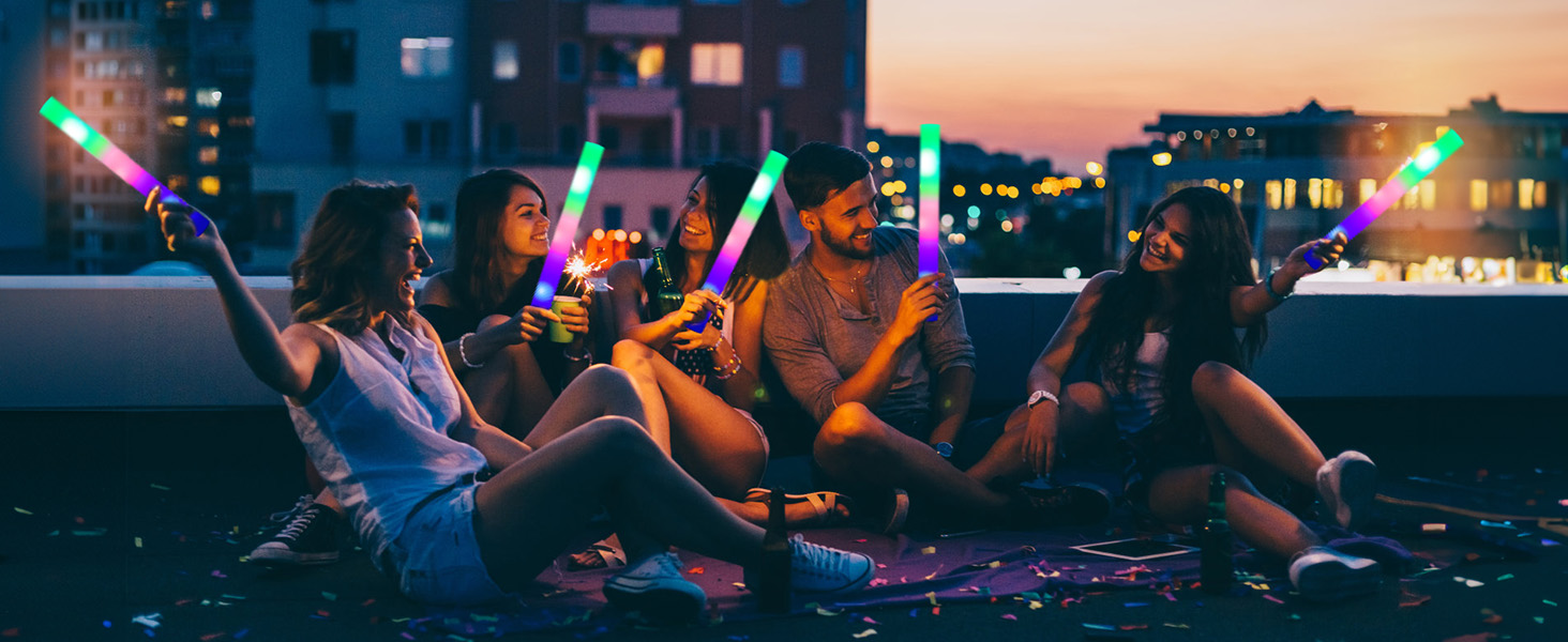 glow Sticks wedding led large ultra bright Light Up foam glow sticks bulk pack glow in the dark