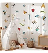 Insect Cartoon Wall Sticker, Nursery Decor, Caterpillars, Dragonflies, Snails, Ladybugs Wall Deco...
